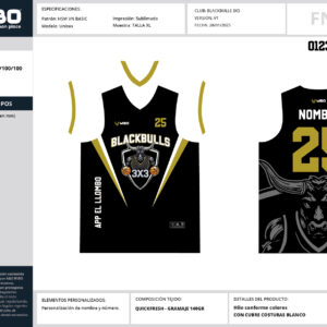 Camiseta Local BlackBulls3x3